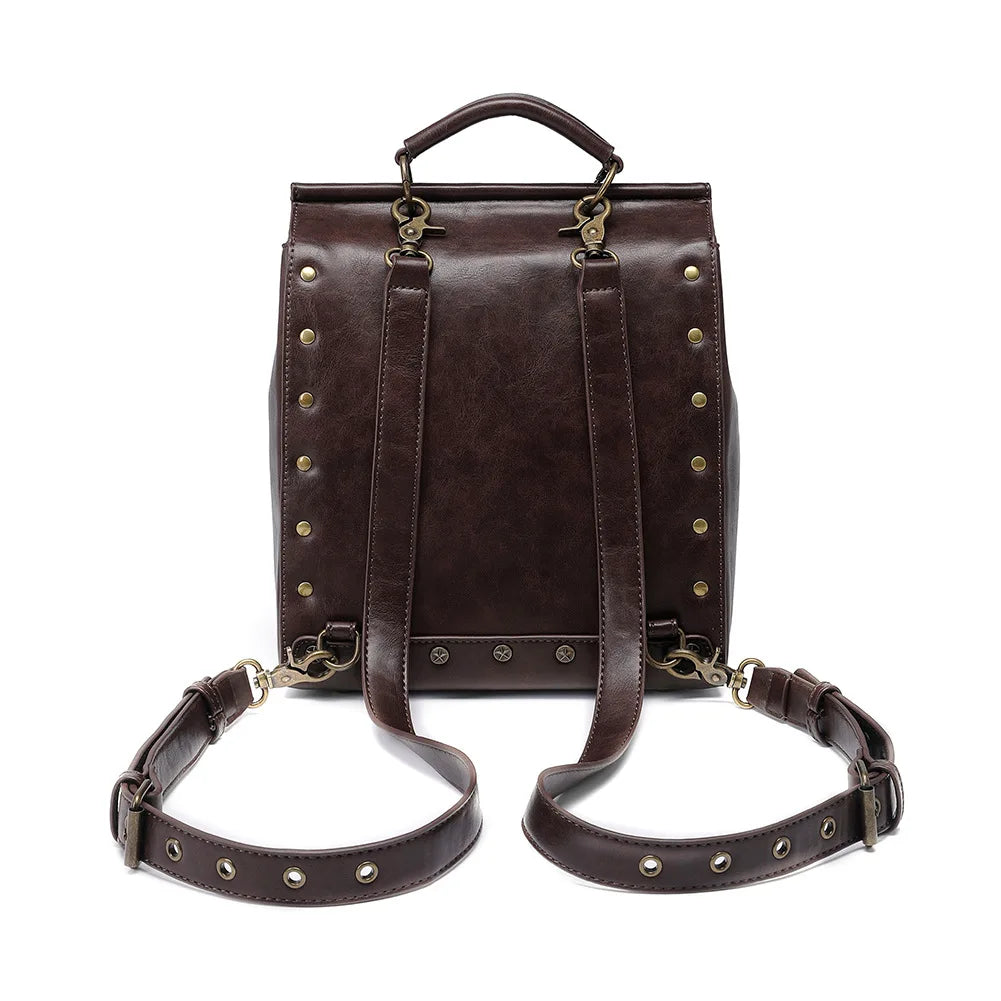 Exotic Backpack | Retro Steampunk Vintage Leather for Women