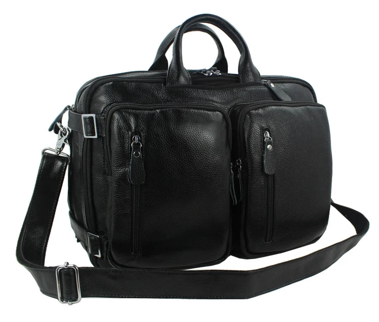 Travel HandBag | Classic Brown Leather Duffel Bag with Multiple Pockets - Stylish and Durable UNISEX