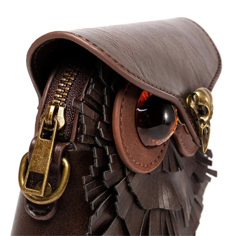 Mini Cross-body Box Bag | Handcrafted Owl Shoulder Bag