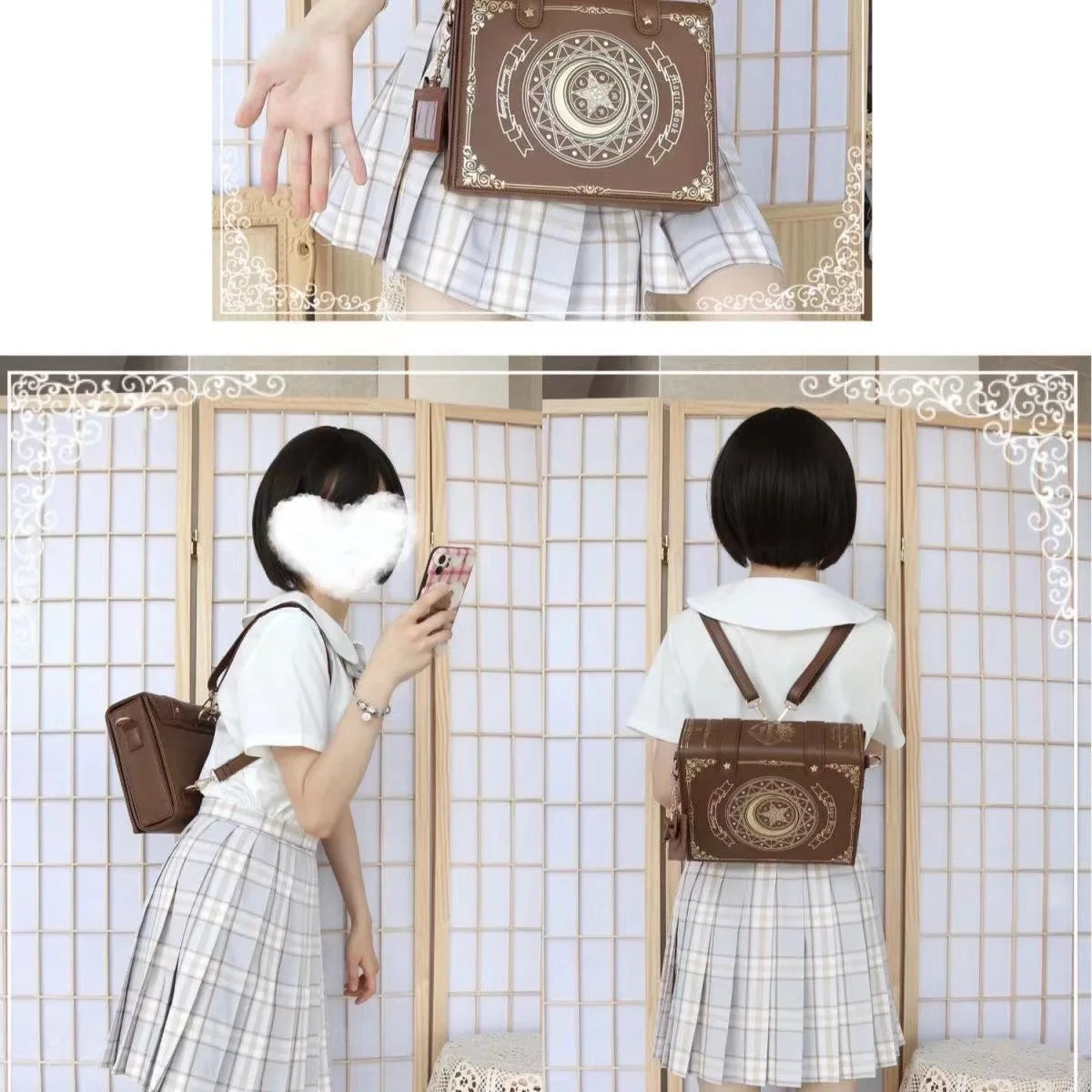 Mini Cross-body Box Bag |  Vintage Aesthetic Gothic style Square