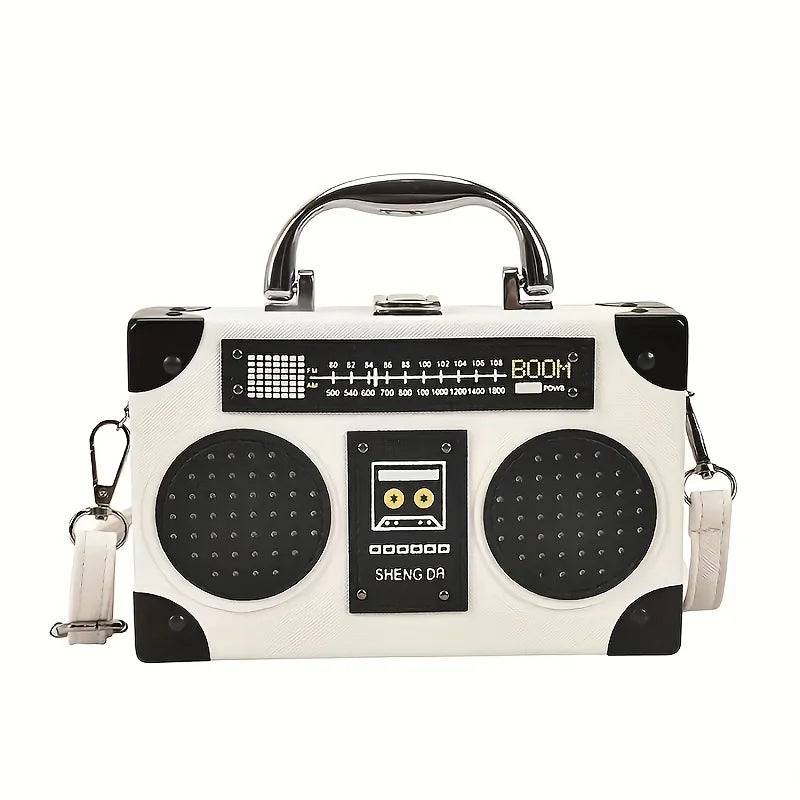 Mini Cross-body Box Bag | Creative Radio Design Handbag [hard-case]