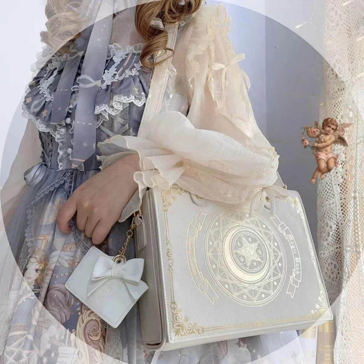 Mini Cross-body Box Bag |  Vintage Aesthetic Gothic style Square