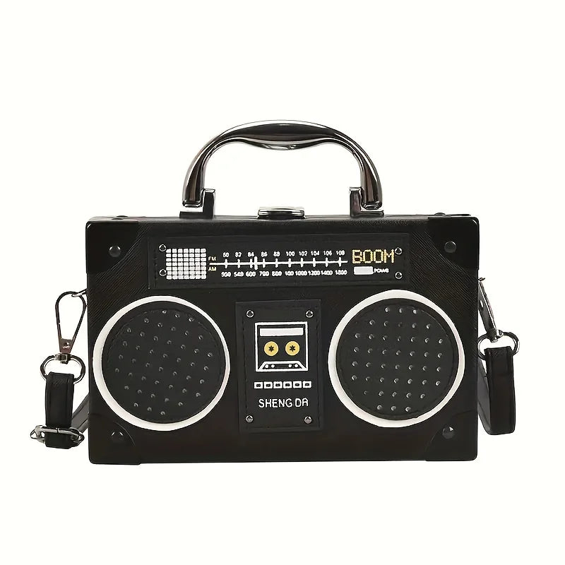 Mini Cross-body Box Bag | Creative Radio Design Handbag [hard-case]