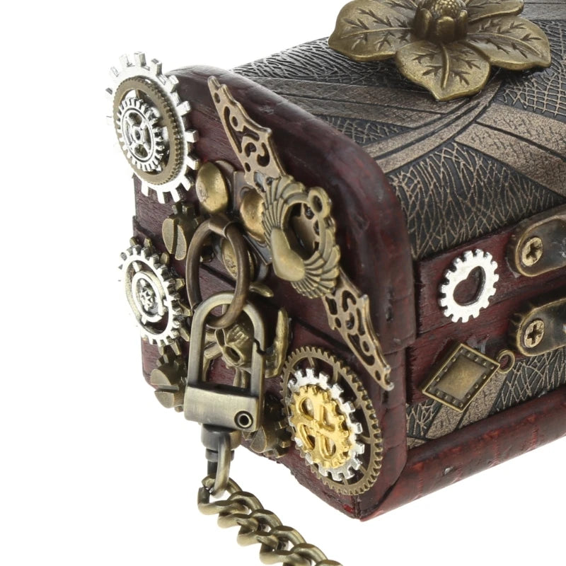Mini Cross-body Box Bag |  Retro Steampunk Style #001 [hardcase]
