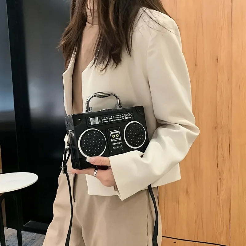 Mini Cross-body Box Bag | Creative Radio Design Handbag [hard-case]