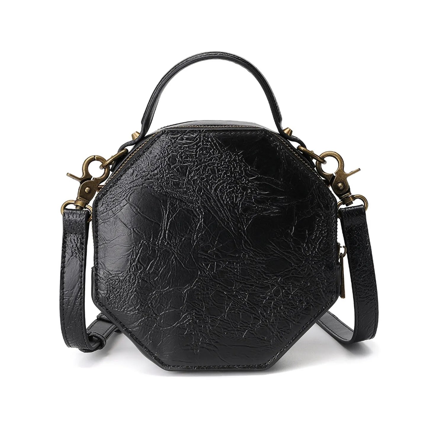 Mini Cross-body Box Bag |  Steampunk Gothic Clock Handbag with Rivets Bag [hard-case]