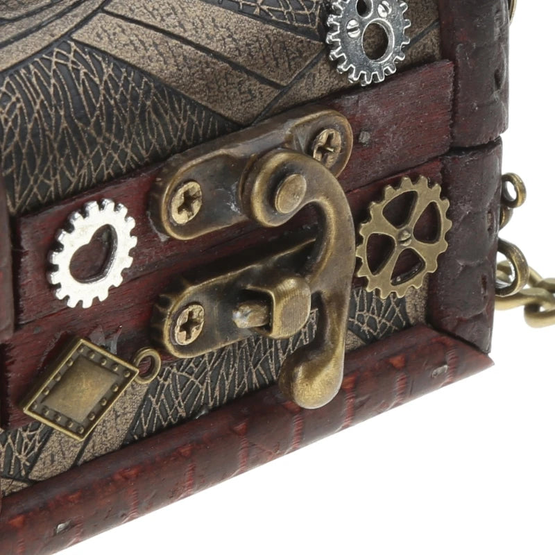 Mini Cross-body Box Bag |  Retro Steampunk Style #001 [hardcase]