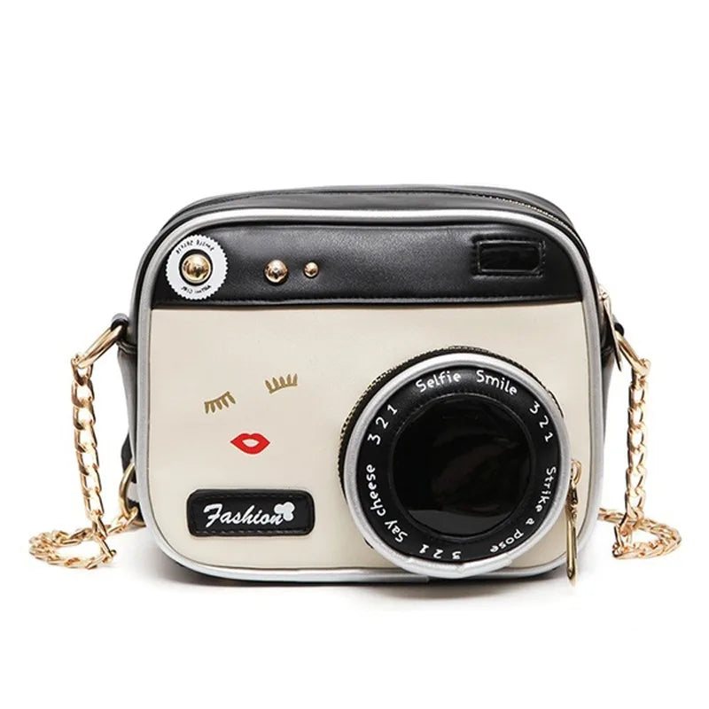 Mini Cross-body Box Bag |  Retro Polaroid Camera-Shaped
