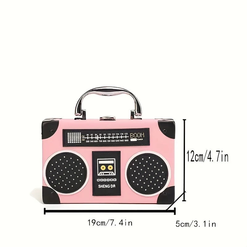 Mini Cross-body Box Bag | Creative Radio Design Handbag [hard-case]